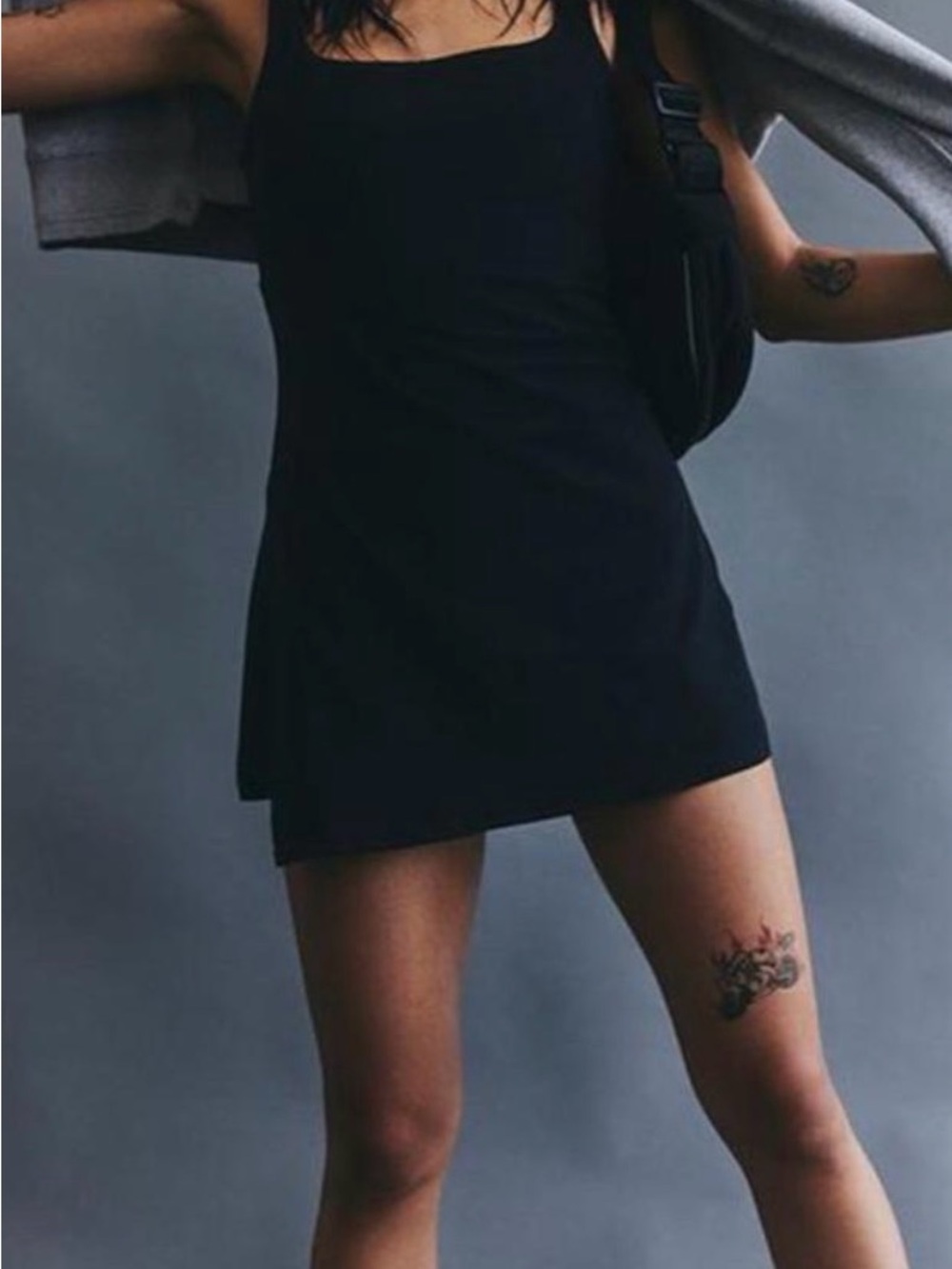 FP Movement by Free People Black Slip Mini Dress